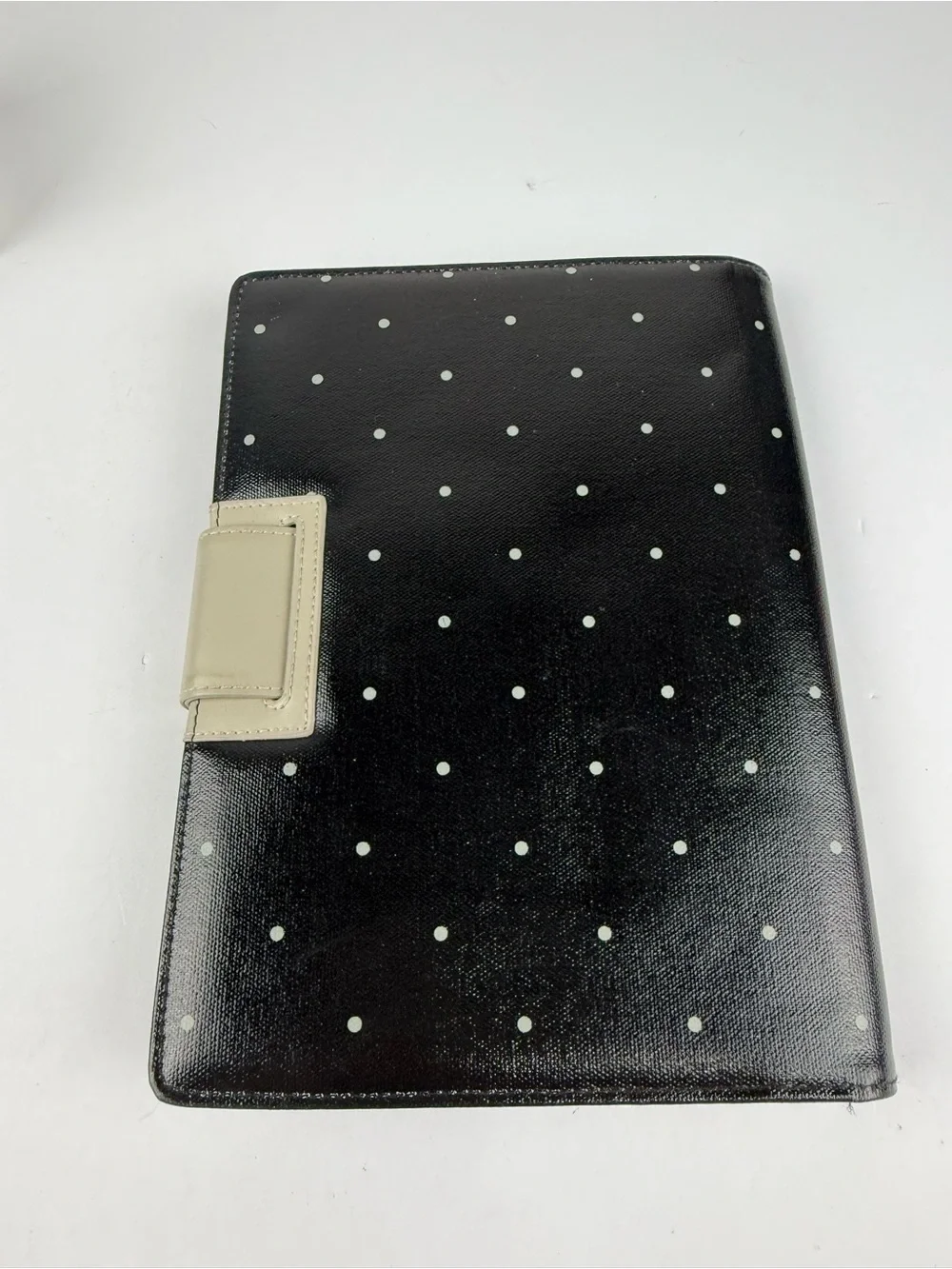 Franklin Covey Vintage Black White Polka Dots Planner Binder 8.5x6